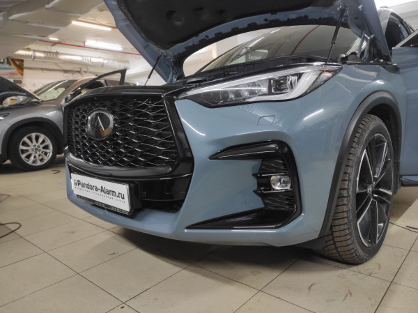 Infiniti QX55 установка Pandora DXL 4710 с автозапуском